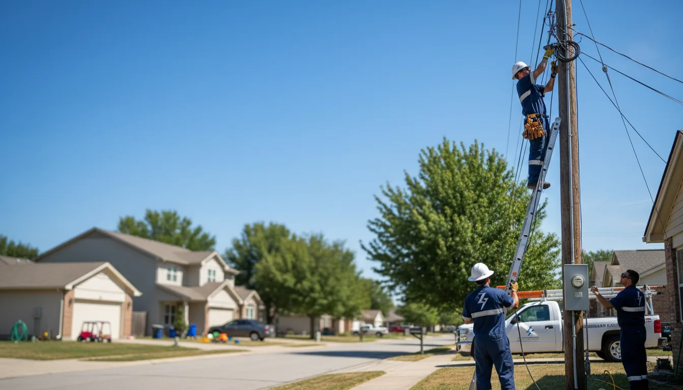 Residential electrician providing installation services in Pryor, OK